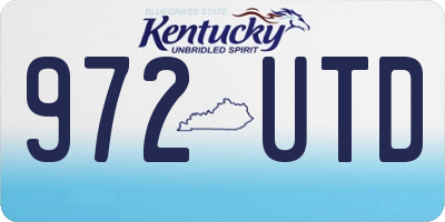 KY license plate 972UTD