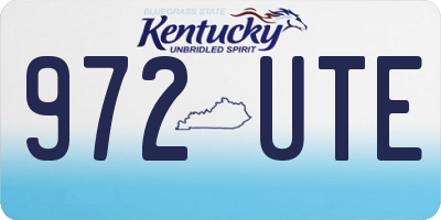 KY license plate 972UTE