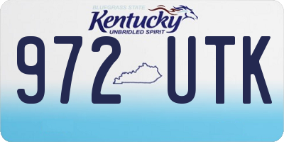 KY license plate 972UTK