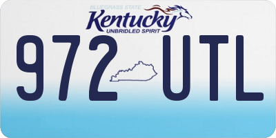 KY license plate 972UTL