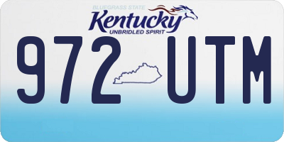 KY license plate 972UTM