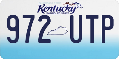 KY license plate 972UTP