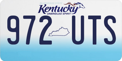 KY license plate 972UTS