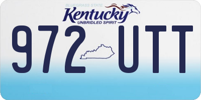 KY license plate 972UTT