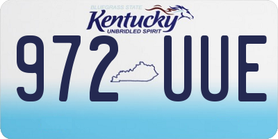 KY license plate 972UUE