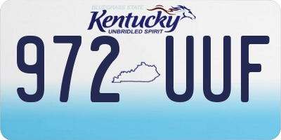 KY license plate 972UUF