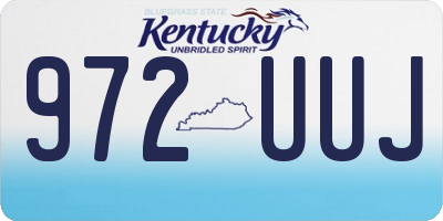 KY license plate 972UUJ