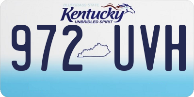 KY license plate 972UVH