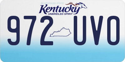 KY license plate 972UVO