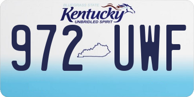 KY license plate 972UWF