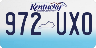 KY license plate 972UXO