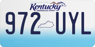 KY license plate 972UYL