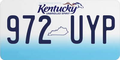 KY license plate 972UYP