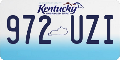 KY license plate 972UZI