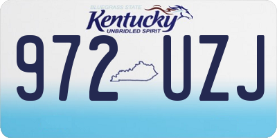 KY license plate 972UZJ
