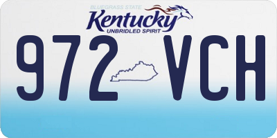 KY license plate 972VCH