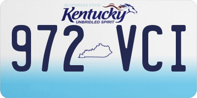 KY license plate 972VCI