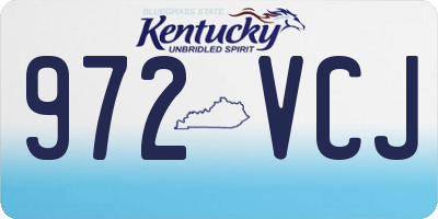 KY license plate 972VCJ