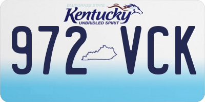 KY license plate 972VCK