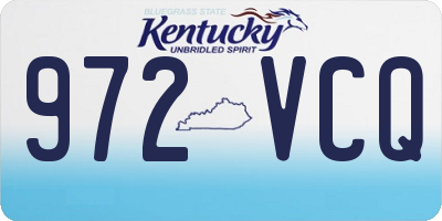 KY license plate 972VCQ