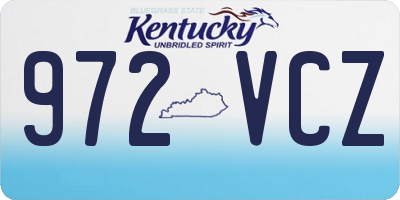 KY license plate 972VCZ