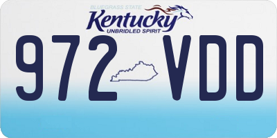 KY license plate 972VDD