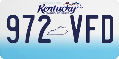 KY license plate 972VFD