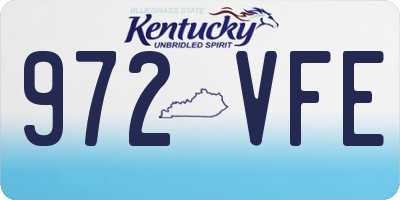 KY license plate 972VFE