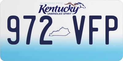 KY license plate 972VFP