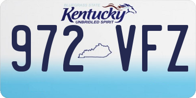 KY license plate 972VFZ