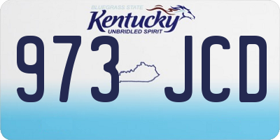 KY license plate 973JCD