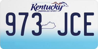 KY license plate 973JCE