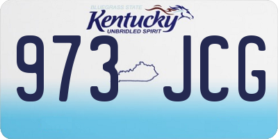KY license plate 973JCG