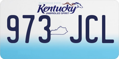 KY license plate 973JCL