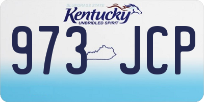 KY license plate 973JCP