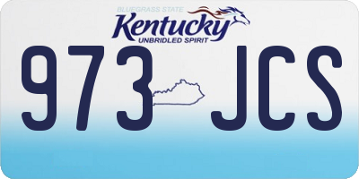 KY license plate 973JCS