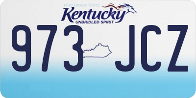 KY license plate 973JCZ
