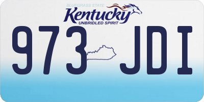 KY license plate 973JDI