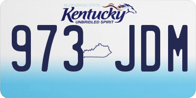 KY license plate 973JDM