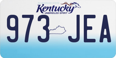 KY license plate 973JEA