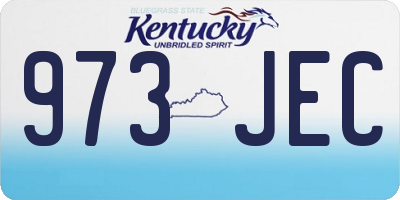 KY license plate 973JEC