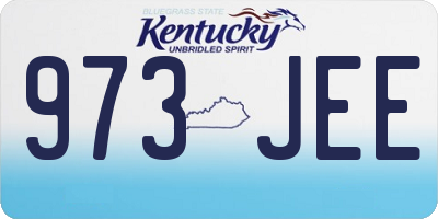 KY license plate 973JEE