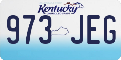 KY license plate 973JEG