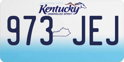KY license plate 973JEJ