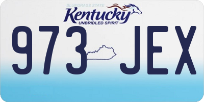 KY license plate 973JEX