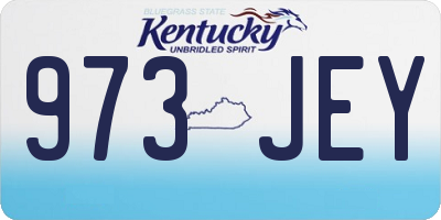 KY license plate 973JEY