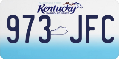 KY license plate 973JFC