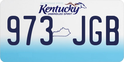KY license plate 973JGB