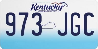 KY license plate 973JGC