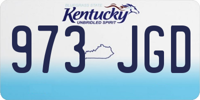 KY license plate 973JGD